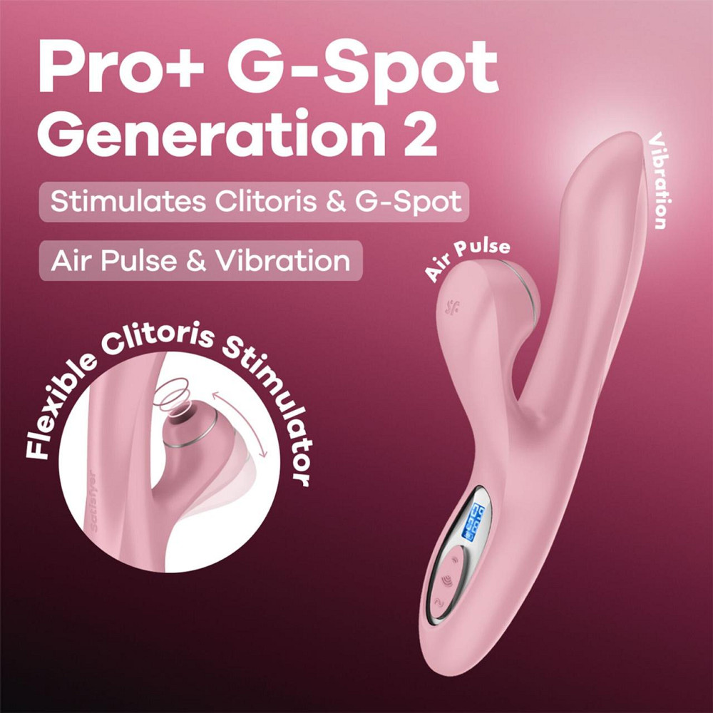 Вакуумний вібратор-кролик Satisfyer Pro+ G-Spot Generation 2 Pink Sex Aura Київ - фото 8