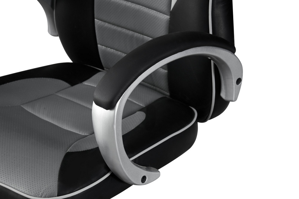 Крісло геймерське Форсаж, сірий/чорний Київ - фото 1