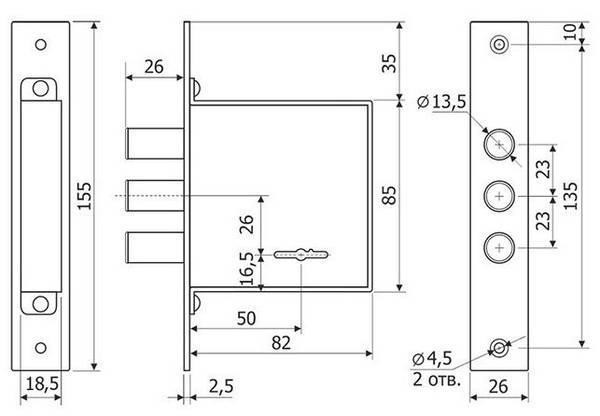 Замок врізний сувальдний Avers 10.01 Харків - фото 5
