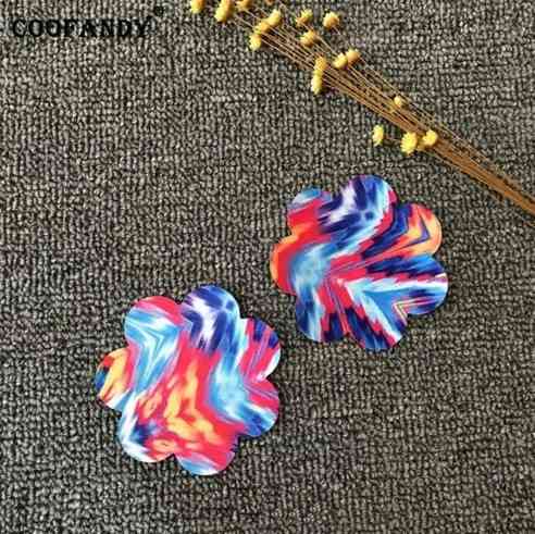 Наклейки для грудей Ромашки 8 см різнобарвний Київ