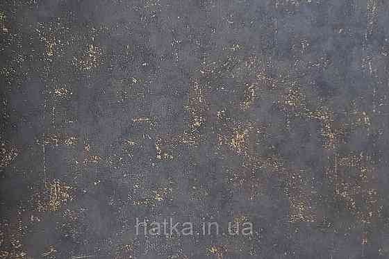 Шпалери вінілові на флізеліні Caselio 0.53х10 Beton 2 під штукатурку під бетон чорний із золотистим Київ