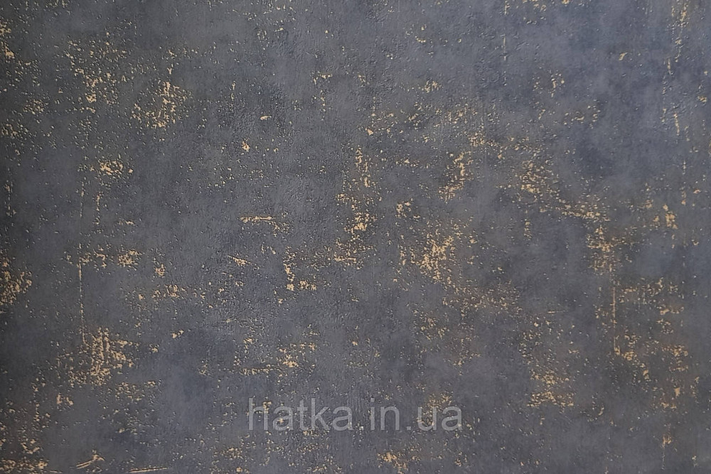 Шпалери вінілові на флізеліні Caselio 0.53х10 Beton 2 під штукатурку під бетон чорний із золотистим Київ - фото 3