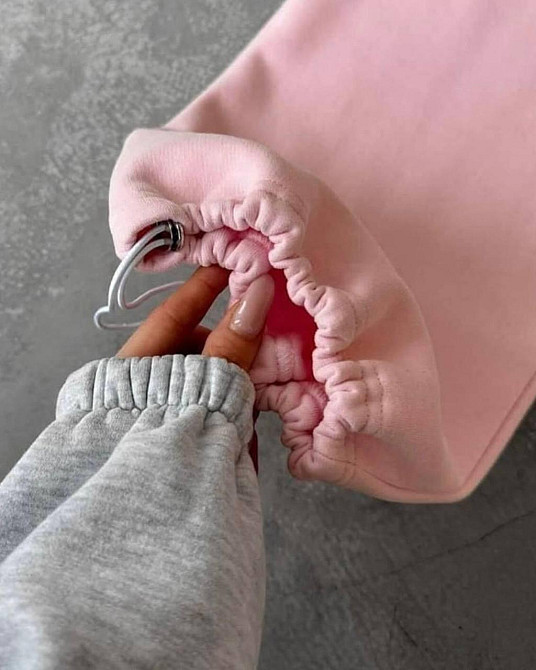 Женские утепленные объемные брюки на резинке в стиле оверсайз трехнитка на флисе Барби, 46/48 Одесса - изображение 2