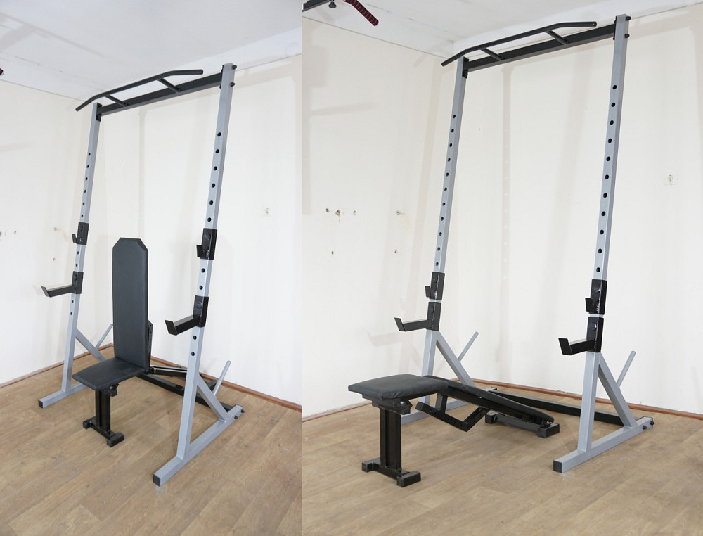 Лавка з від'ємним кутом 40 на 40 мм + Стійки з турником 50 на 50 мм Київ - фото 5