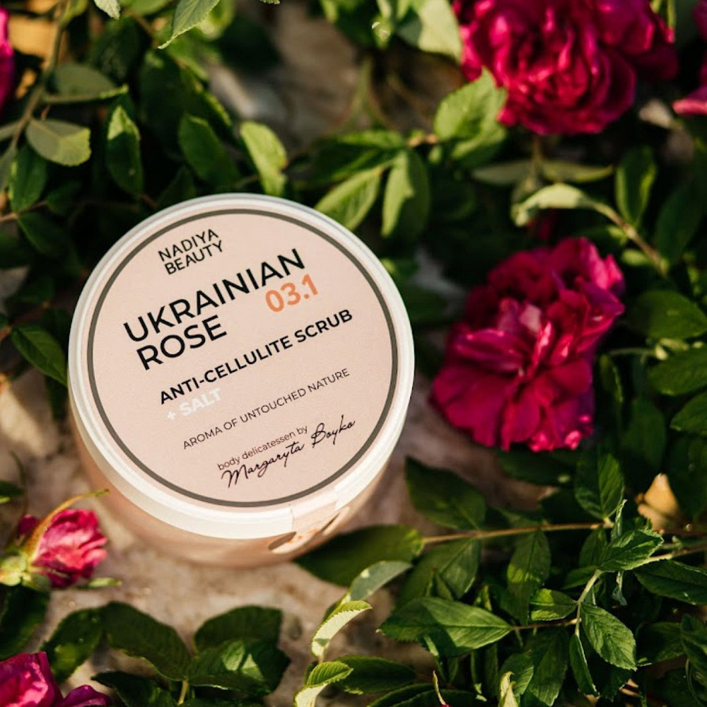 Антицеллюлитный скраб для тела + Соль Ukrainian Rose 200 мл Киев - изображение 8