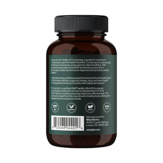Гриб кордицепс Mind Shi Cordyceps Mushroom 1000 mg 60 вег капс Киев