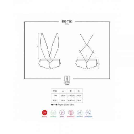 Боди Obsessive 853-TED-3 teddy red S/M Sex Aura Киев