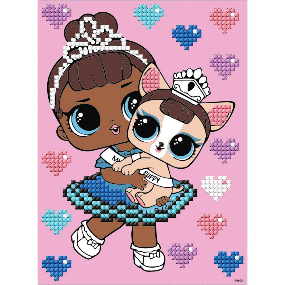 Алмазна мозаїка "L.O.L. Surprise! Miss Baby With Miss Puppy" AML1201, 15x20 см Вінниця - фото 1