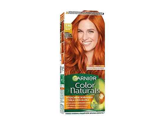 Крем-фарба стійка Вогняний мідний Color Naturals (тон 7.40) ТМ GARNIER Київ
