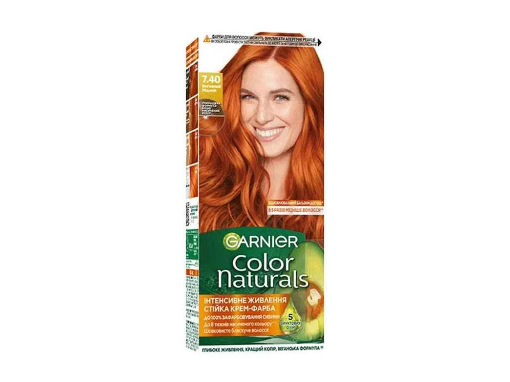 Крем-фарба стійка Вогняний мідний Color Naturals (тон 7.40) ТМ GARNIER Київ - фото 1