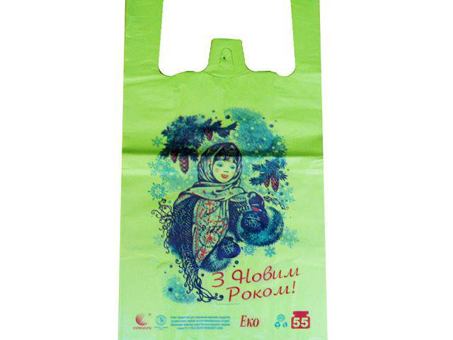Пакет майка полиэтиленовая (тип FA) 29*55 Снегурочка НГ ''Эко'' (100 шт) Харьков - изображение 1