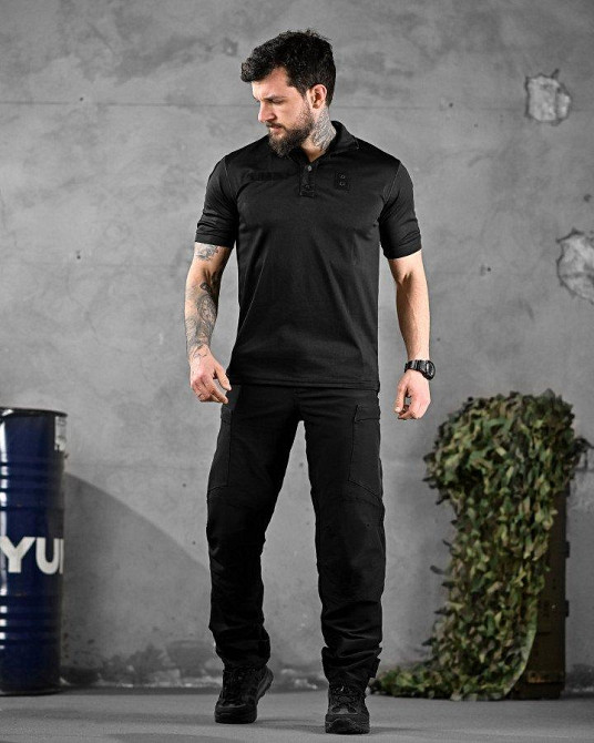 Летний тактический костюм soldier черный полиция ДЛ6404 Одесса - изображение 2