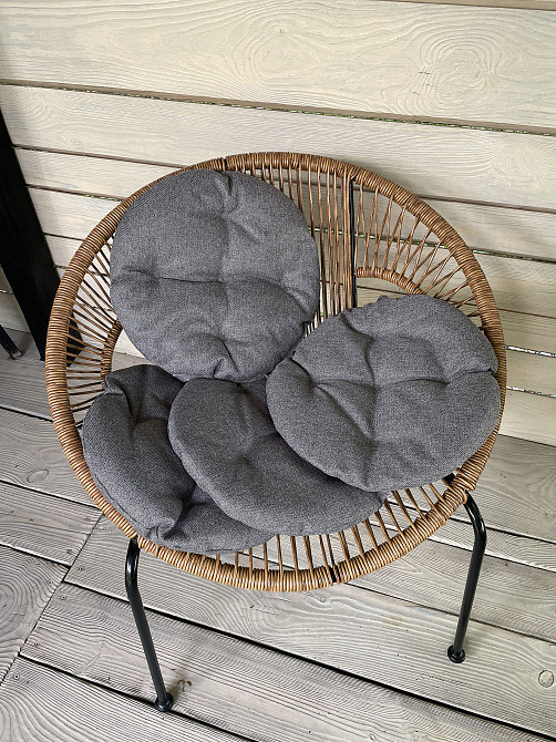 Подушка для стільців (38x38х5 см) кругла Decorator Мальмо колір сірий 84-046 Київ - фото 6