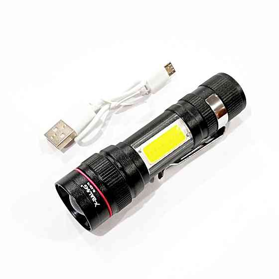 Ручний ліхтар X-Balog Police BL-520, Li-ion, T6+Cob, Zoom, ЗУ USB Дніпро