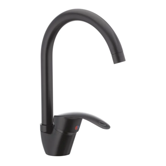 Кухонний змішувач Cron Mars 777-G чорний (CR0786) Харків