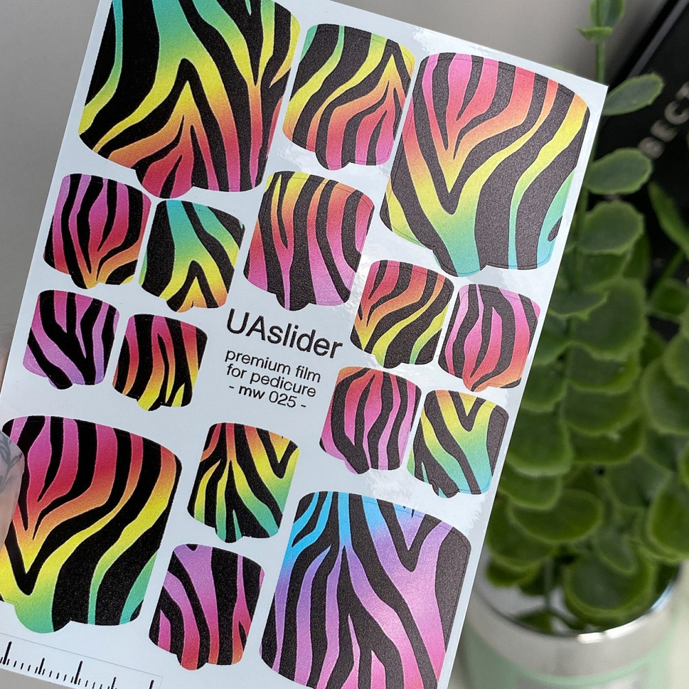 Плівка для дизайну нігтів UaSlider MW 025 для педикюру (7x9.5см) Херсон - фото 1