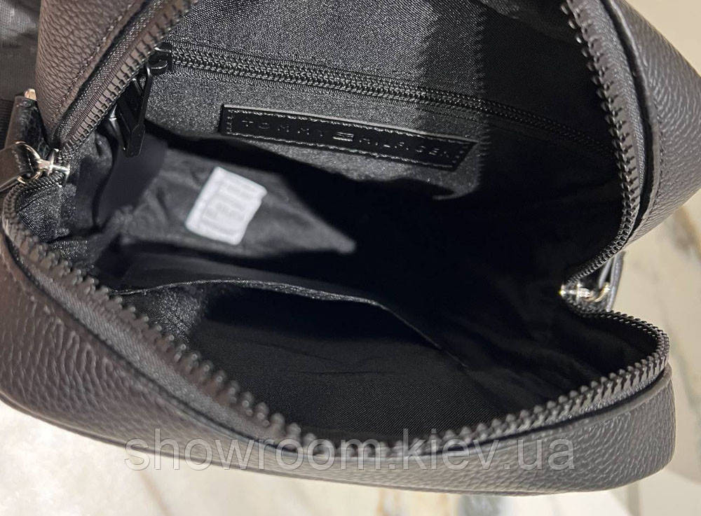 Чоловіча брендова сумка через плече (1016-2) чорна Київ - фото 5