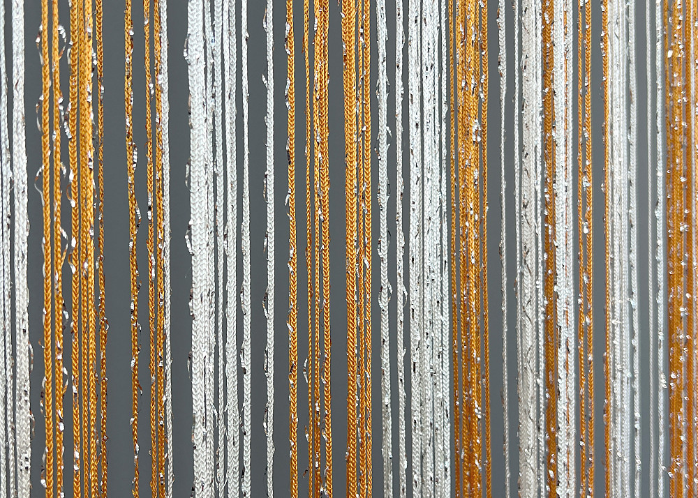 Штори-нитки з люрексом Білий з помаранчевим 300х300см 1 шт (61-128) Київ - фото 6