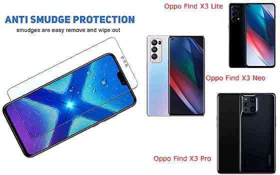 Защитное стекло NeoGlass для Oppo Find X3 Lite, Find X3 Neo, Find X3 Pro – ультрапрозрачное и устойчивое Киев