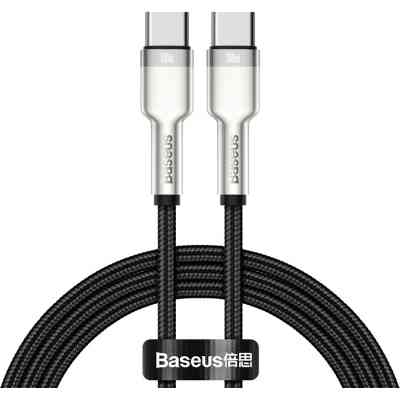 Дата кабель USB-C to USB-C 1.0m 100W metal black Baseus (CATJK-C01) Вінниця