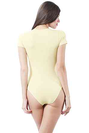 Боди с коротким рукавом глубокий вырез Ozkan 0601 Бежевый, L Киев