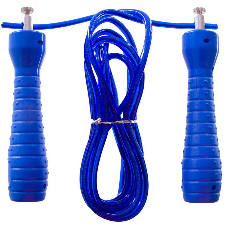 Скакалка скоростная Кроссфит co стальным тросом FI-4384 Вишнёвое - изображение 2