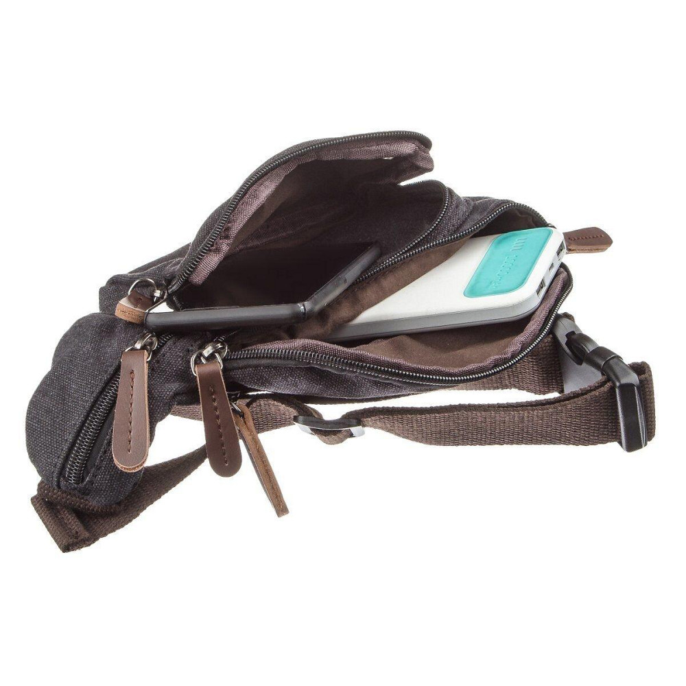 Сумка поясна текстильна Чорна (Vintage) Київ - фото 3