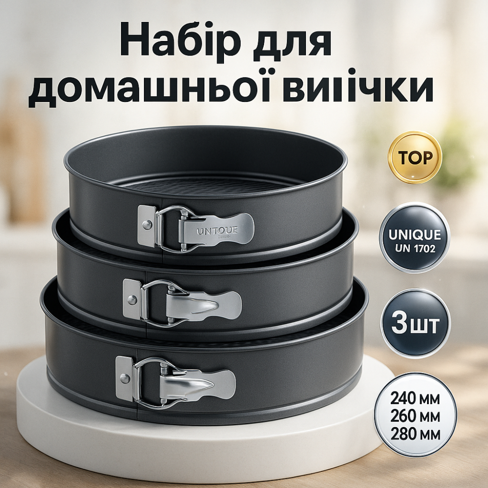 Набір кілець для випічки, Металеві форми для торта Форма деко кругла випічки QM-53 Київ - фото 17