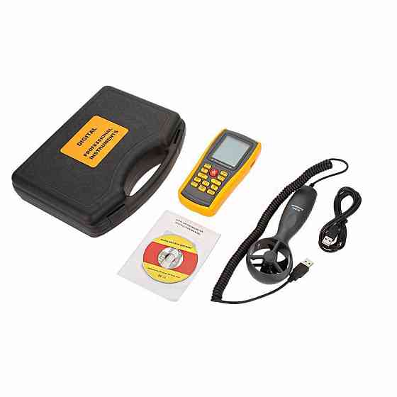 Анемометр-термометр USB 0,3-45 м/с, 0-45 °C BENETECH GM8902 Чернігів