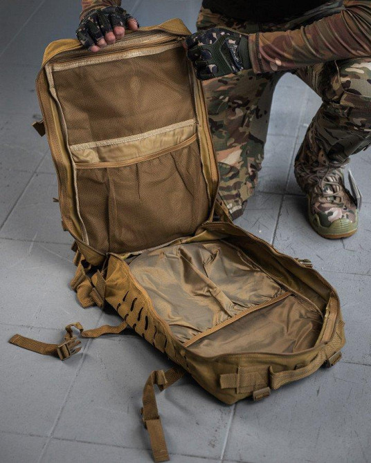 РЮКЗАК ТАКТИЧЕСКИЙ 2Е, 45Л, LASER CUT cayot  НШ6325 Одесса - изображение 3