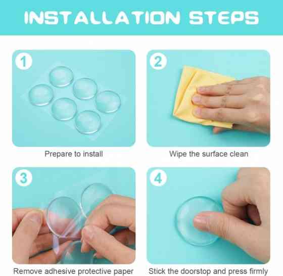 Набір Стопперів настінних від пошкодження стін та меблів 6 шт Вінниця