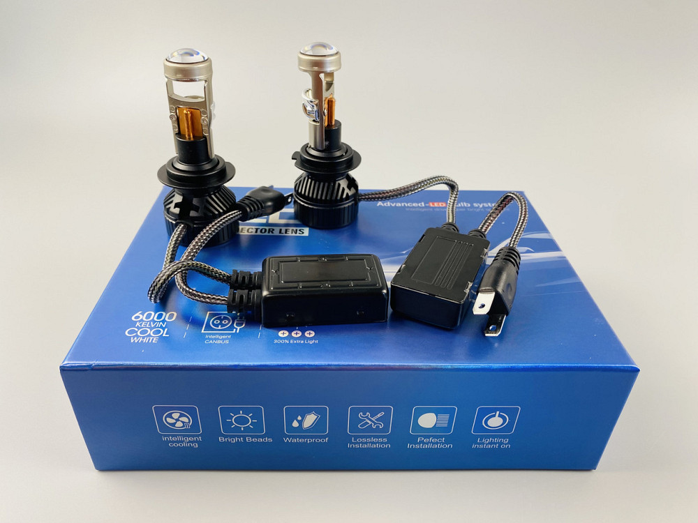 Світлодіодна лампа. (К-кт 2 шт) 12V-36V 90W set (реальних ватів) LED + лінза + чітка світлотінева межа Мукачево - фото 4