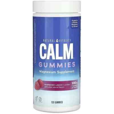 Витаминно-минеральный комплекс Natural Vitality Цитрат Магния, 330 мг, вкус малина лимон, CALM, Magnesium Supplement, (PTG-00240) Вінниця