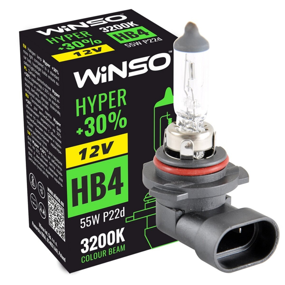 Галогеновая лампа Winso HB4 12V 55W P22d HYPER +30% Київ - фото 1