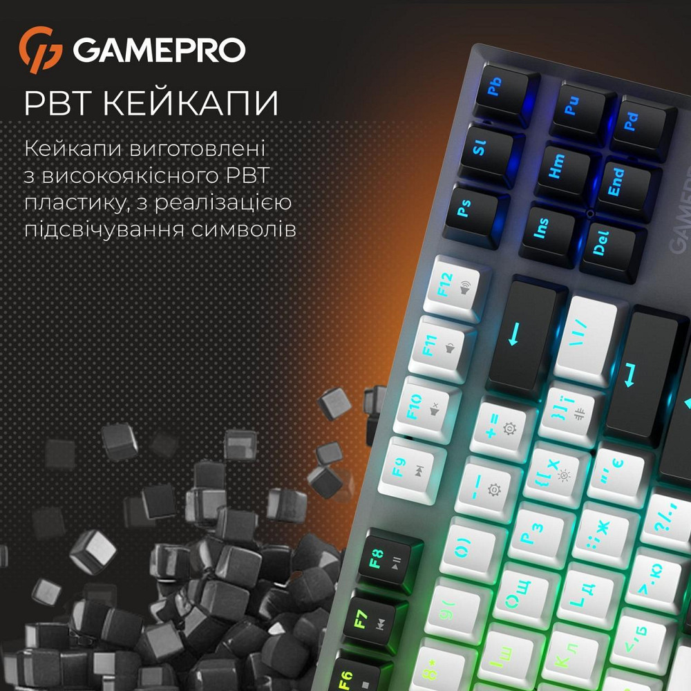 Клавіатура бездротова GamePro Genesis Joker Pro MK124G Pro Gray ( 10283 ) Харьков - изображение 15