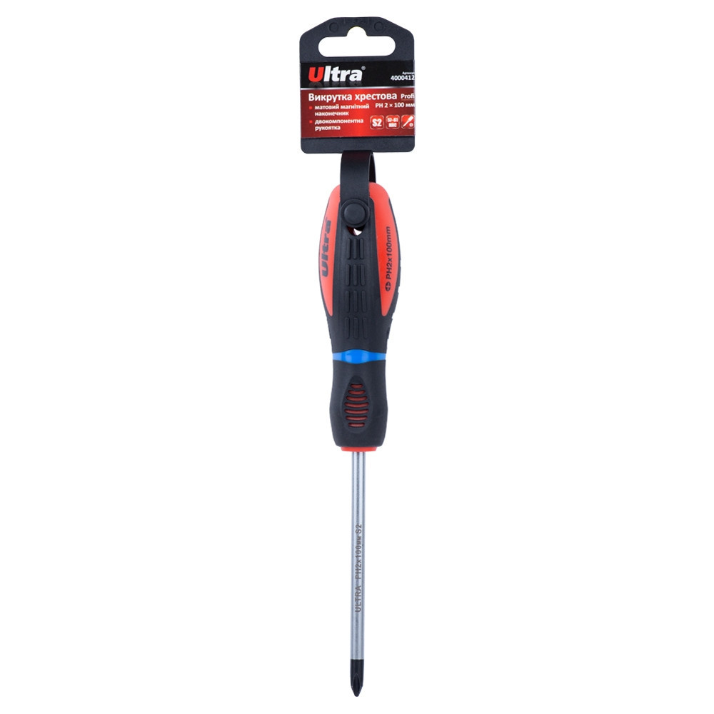 Отвертка крестовая PH 2×100мм S2 Profi ULTRA (4000412) Киев - изображение 4