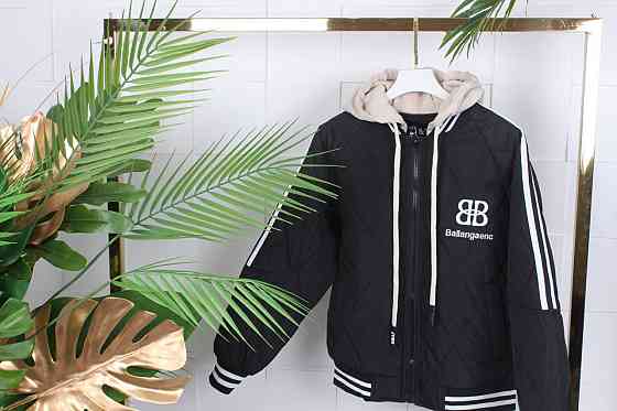 Бомбер черный для мальчика подростка 175-180 Николаев