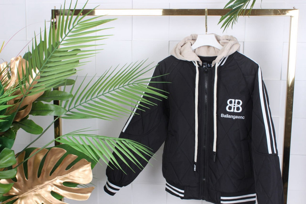 Бомбер черный для мальчика подростка 175-180 Николаев - изображение 1