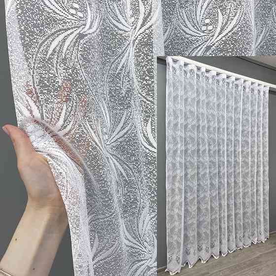 Тюль VR-Textil 644т Жакард Преміум Білий 200х270 см (40-595) Київ