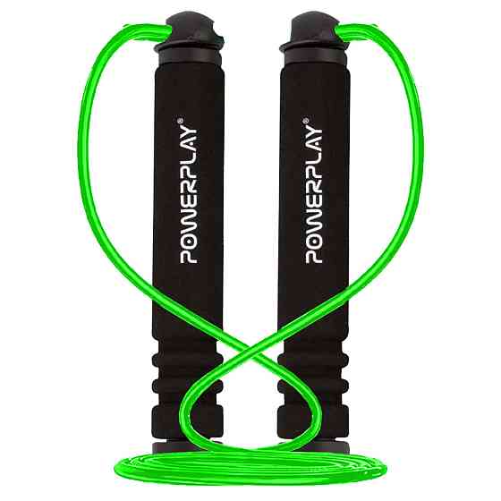 Скакалка PowerPlay 4205 Classic Plus Jump Rope Зелена (2,7m.) Луцьк