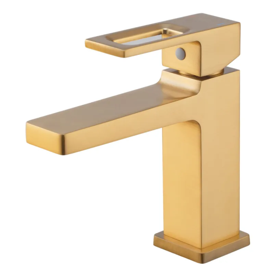 Змішувач для умивальника Haiba KANT 001 Brushed Gold (HB9605) Харків