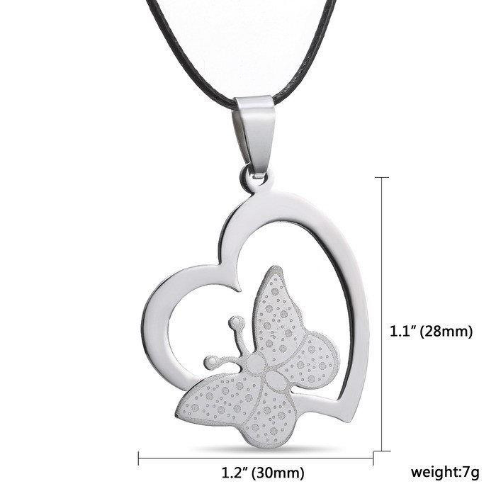 Кулон жіночий Серце з метеликом Київ - фото 4