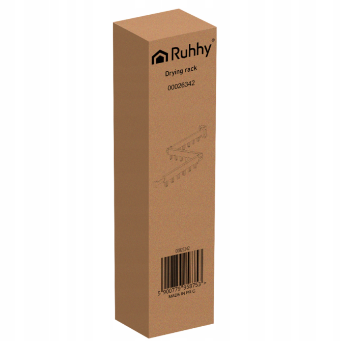 Складная настенная сушилка для одежды 2в1 18 крючков Ruhhy (26342) Нововолынск - изображение 6