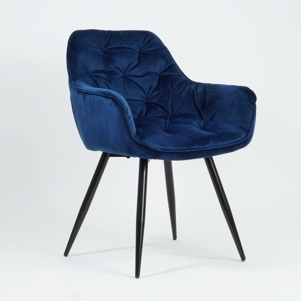 Стілець CHERRY VELVET чорний каркас/синій BL.86 Київ - фото 7