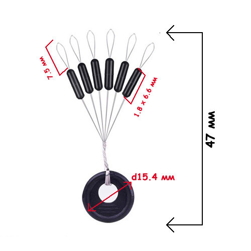 Стопоры для скользящего поплавка, 600 шт надежно фиксирует скользящий поплавок и другие оснастки на леске Киев - изображение 2