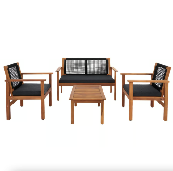 Комплект садових меблів Di Volio Marata чорний Київ