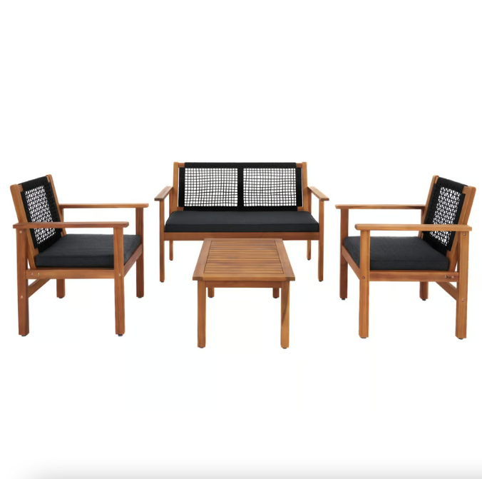 Комплект садових меблів Di Volio Marata чорний Київ - фото 2