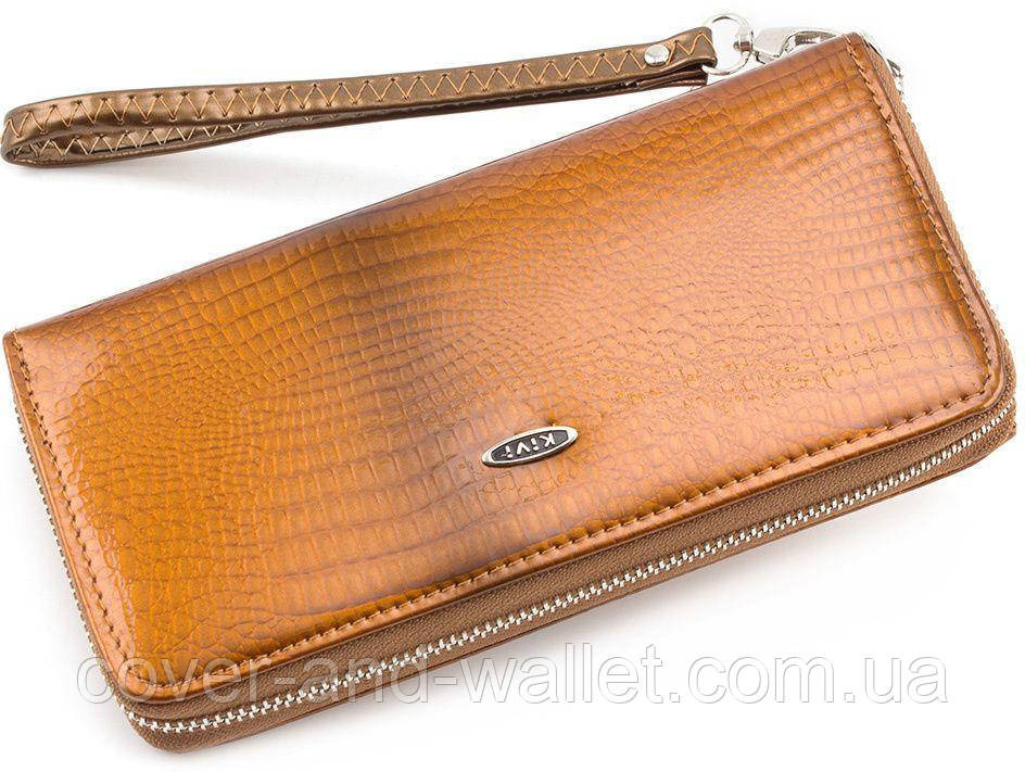 Місткий жіночий гаманець на блискавці колір золотистий Kivi Київ - фото 8