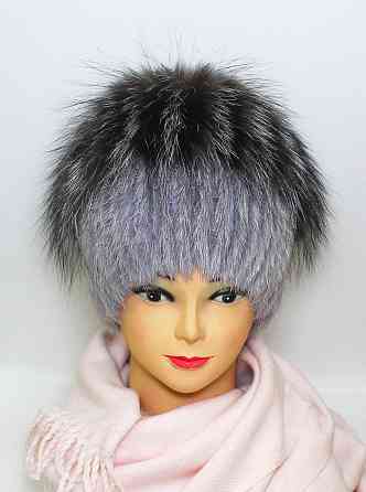 Шапка хутряна жіноча едельвейс Поліна Сірий Харків