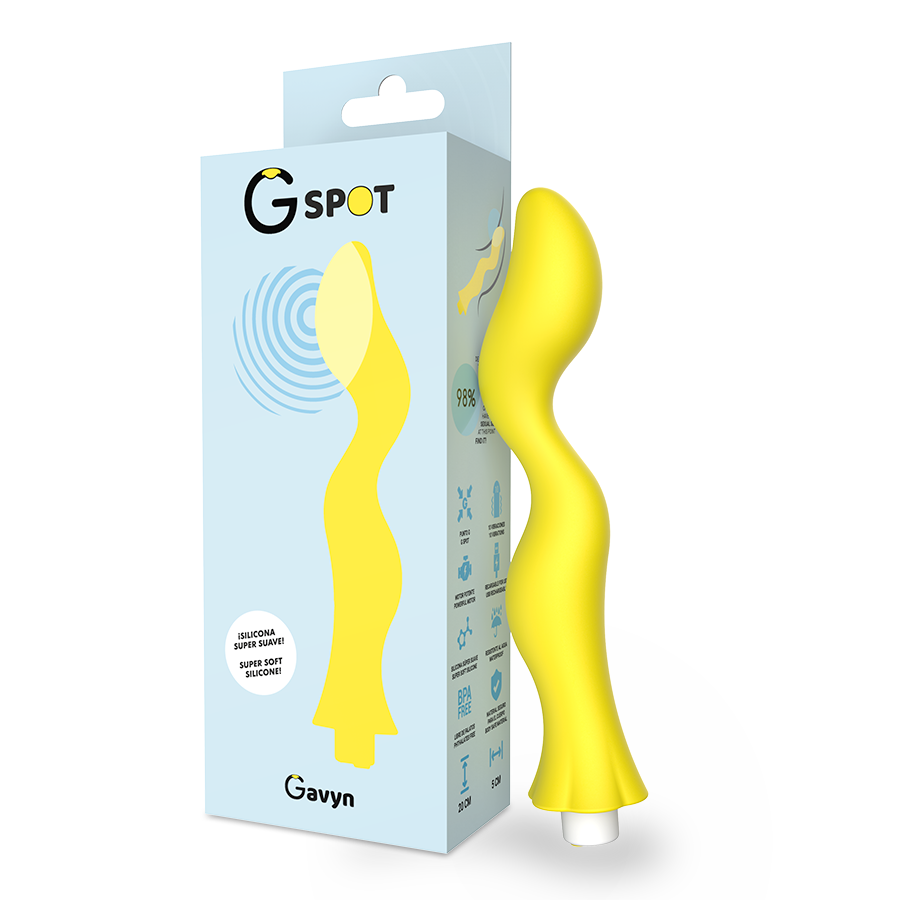 Вибратор для точки G Gavyn, жёлтый цвет G-Spot (Испания) Sex Aura Киев - изображение 5